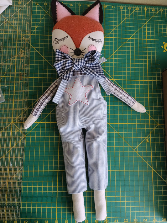 This sweet little Mr. Fox was made exclusively using men's dress shirts. A fun way to get amazing high quality fabric!